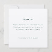 Hope Hummingbird Sympathy Dank je kaart (Achterkant)