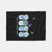 Hope Hydrangea Flower Butterfly Suicide Prevention Fleece Deken (Voorkant (Horizontaal))
