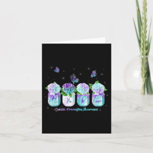 Hope Hydrangea Flower Butterfly Suicide Prevention Kaart