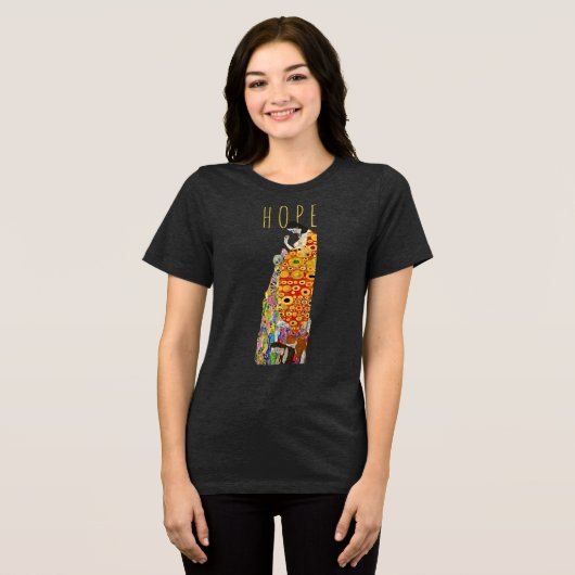 Hope II: Klimt's Art on Soft Tri-Blend T-shirt (Voorkant volledig)
