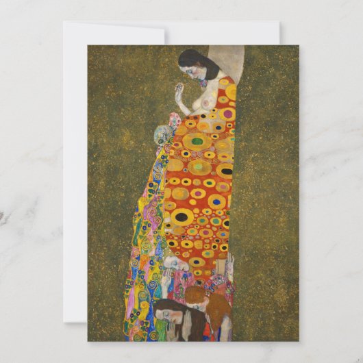 Hope II van Gustav Klimt,  Art Nouveau (Voorkant)