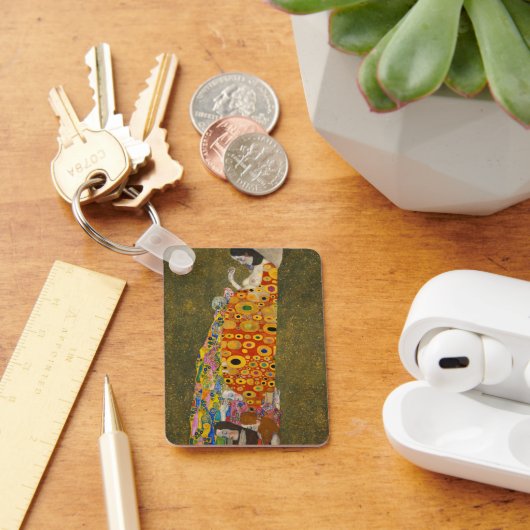 Hope II van Gustav Klimt,  Art Nouveau Sleutelhanger (Bureau)