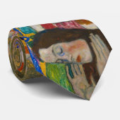 Hope II van Gustav Klimt,  Art Nouveau Stropdas (Opgerold)