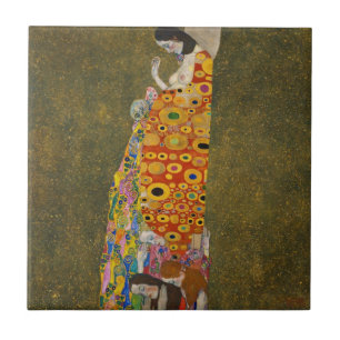 Hope II van Gustav Klimt,  Art Nouveau Tegeltje
