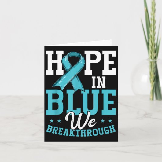 Hope in Blue We Doorbraak Prostaatkanker Bewust Kaart (Voorkant)