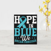 Hope in Blue We Doorbraak Prostaatkanker Bewust Kaart (Gele Bloem)