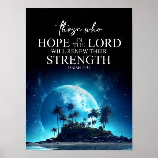 Hope in the Lord – Isaiah 40:31 Poster (Voorkant)