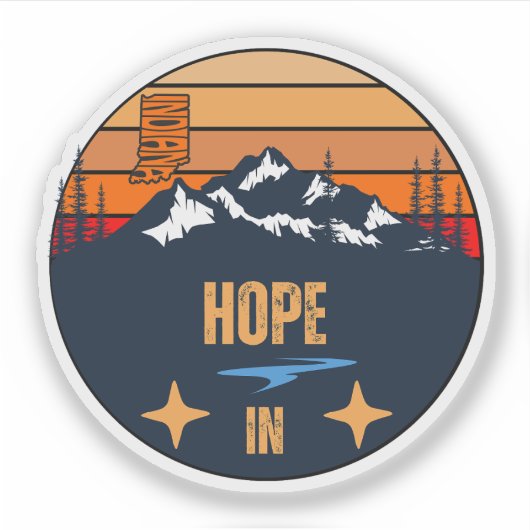 Hope, Indiana Sticker (Voorkant)