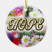 HOPE-inspiratie in een Bouquet Keramisch Ornament (Voorkant)
