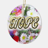HOPE-inspiratie in een Bouquet Keramisch Ornament (Links)