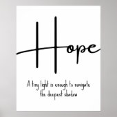 Hope Inspirational Quote Wall Print (Voorkant)