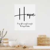 Hope Inspirational Quote Wall Print (Keuken)