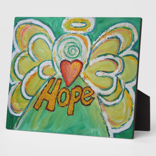 Hope Inspirerend Angel Painting Poem Plaque Fotoplaat (Zijkant)