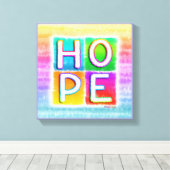 HOPE INSPIREREND Galerij Verpakt Canvas Afdruk (Insitu (Houten vloer))