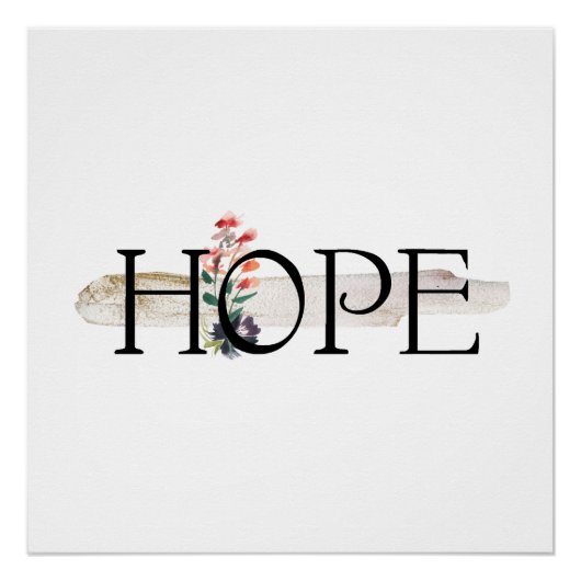 HOPE Inspirerend Poster afdrukken (Voorkant)