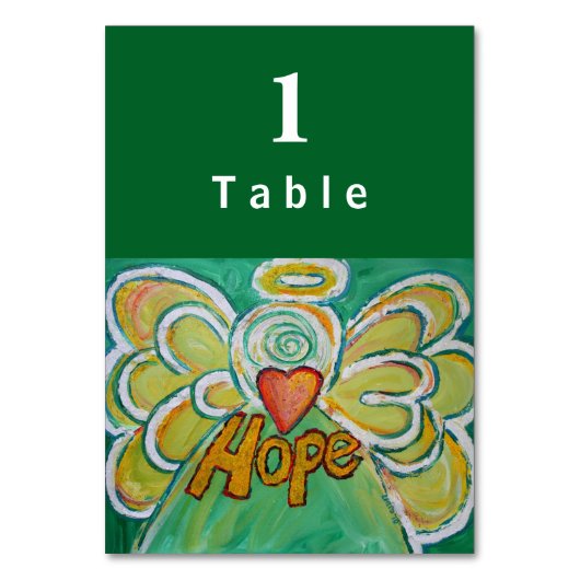 Hope Inspirerend Word Angel Custom Table Cards Kaart (Voorkant)