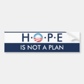 HOPE is geen plan Bumpersticker (Voorkant)