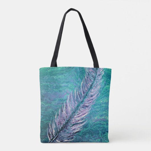 Hope is het ding met Feathers Canvas tas (Achterkant)