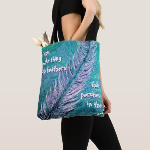Hope is het ding met Feathers Canvas tas