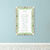 HOPE is het ding met veren die passen Canvas Afdruk (Insitu (Houten vloer))