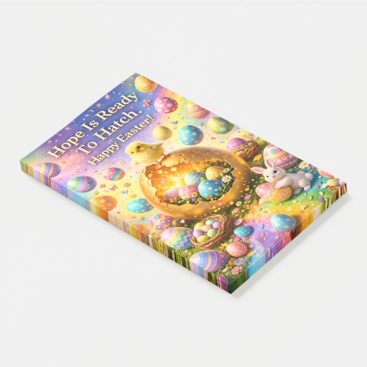 Hope is ready to hatch magical happy Easter Post-i Post-it® Notes (Schuin)
