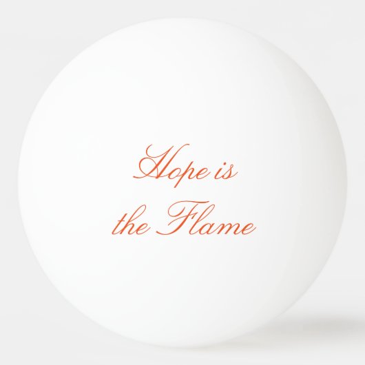 "Hope is the Flame" Butterfly Pingpongbal (Achterkant)