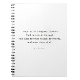 Hope Is the Thing with Feathers - Emily Dickinson Notitieboek