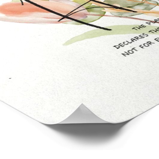 Hope-Jeremiah 29:11 oranje floral Poster (Hoek)