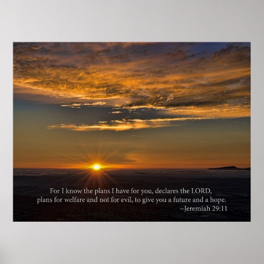 Hope - Jeremiah 29:11 Poster (Voorkant)