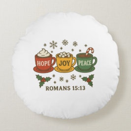 Hope, Joy and Peace Holiday Rond Kussen