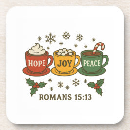 Hope joy Peace and Cocoa Bier Onderzetter