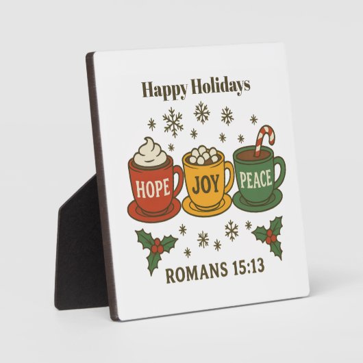 Hope joy peace and cocoa fotoplaat (Voorkant)