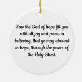 Hope Joy Peace and Cocoa Keramisch Ornament (Achterkant)