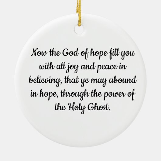 Hope Joy Peace and Cocoa Keramisch Ornament (Achterkant)