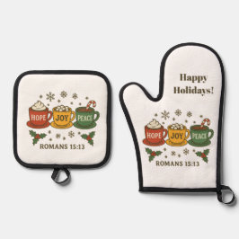 Hope joy Peace and Cocoa Ovenwant & Pannenlap Set