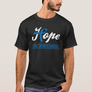 Hope Juvenile Artritis Awareness JIA JA Blue Ribb T-shirt