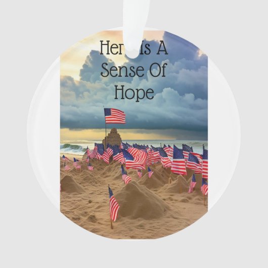 "HOPE" Kerst Ornament een geweldig cadeau voor ied (voorkant)