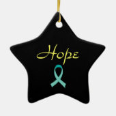 Hope kerstboomversiering - Star Keramisch Ornament (Achterkant)