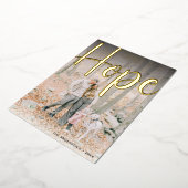 'Hope'-kerstfoto Folie Feestdagenkaart (Gedraaid)