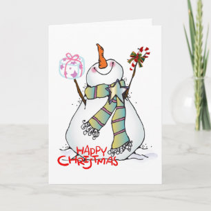 HOPE KERSTMIS IS "GEZELLIG" ZOALS DEZE SNEEUWMAN FEESTDAGEN KAART