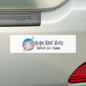 Hope Knit Vote, bumper sticker (Op auto)