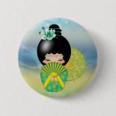 Hope kokeshi Doll Pin Badge Ronde Button 5,7 Cm (Voorkant)