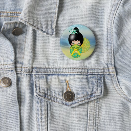 Hope kokeshi Doll Pin Badge Ronde Button 5,7 Cm (In situ)