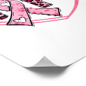 Hope Leopard Borstkanker Bewustzijn Hart Roze Ri Poster (Hoek)