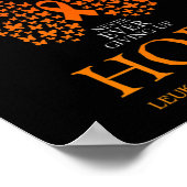 Hope Leukemia Awareness Oranje Ribbon Poster (Hoek)