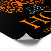 Hope Leukemia Awareness Oranje Ribbon Poster (Hoek)