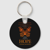 Hope Leukemia Awareness Oranje Ribbon Sleutelhanger (Voorkant)
