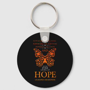 Hope Leukemia Awareness Oranje Ribbon Sleutelhanger
