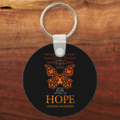 Hope Leukemia Awareness Oranje Ribbon Sleutelhanger (Voorkant)