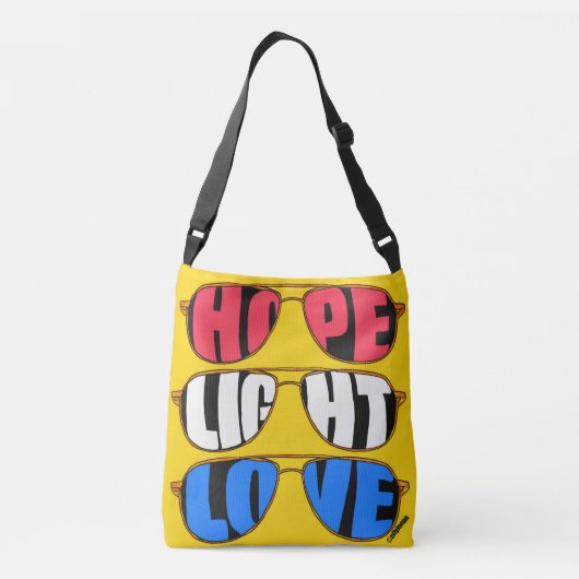 Hope Light Love Biden Crossbody Bag Tas (Achterkant)